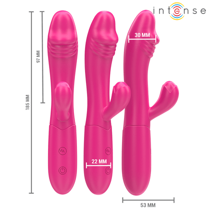 INTENSE - IVY FLEXIBLE VIBRATOR 10 VIBRATIONS WITH STIMULATING TONGUE PINK - Kink&Play