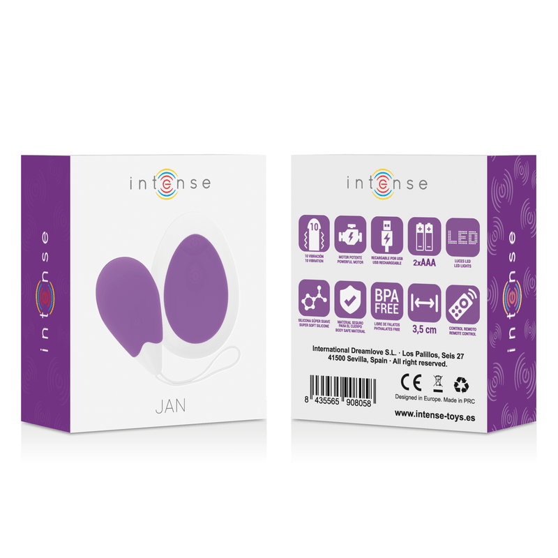 INTENSE - JAN LILAC REMOTE CONTROL VIBRATING EGG - Kink&Play