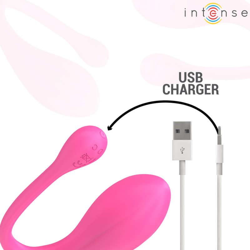 INTENSE - JANICE U VIBRATOR DOUBLE STIMULATION 10 VIBRATIONS PINK REMOTE CONTROL - Kink&Play