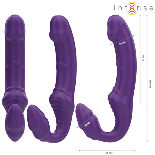 INTENSE - JILL DOUBLE VIBRATOR 20 CM PURPLE REMOTE CONTROL - Kink&Play
