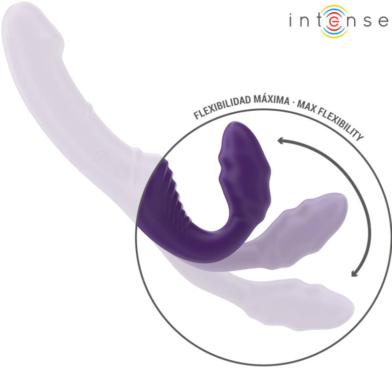 INTENSE - JILL DOUBLE VIBRATOR 20 CM PURPLE REMOTE CONTROL - Kink&Play