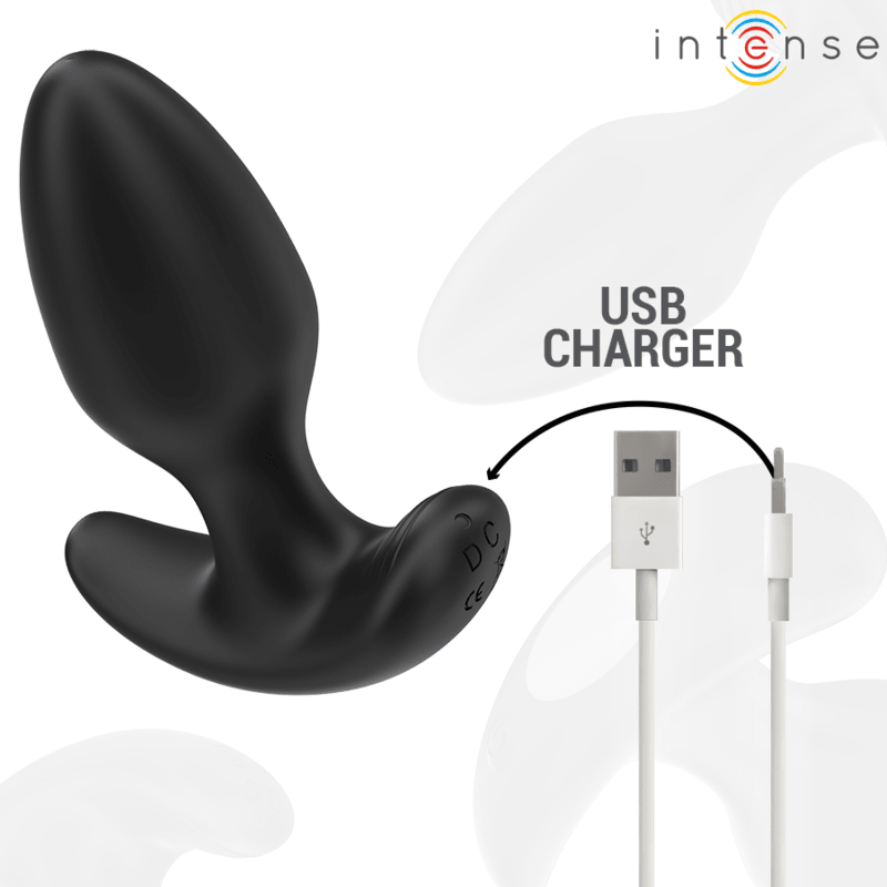 INTENSE - JOEY ANAL PLUG 10 VIBRATIONS BLACK REMOTE CONTROL - Kink&Play