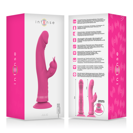 INTENSE - JULIO RABBIT VIBRATOR PINK SILICONE - Kink&Play