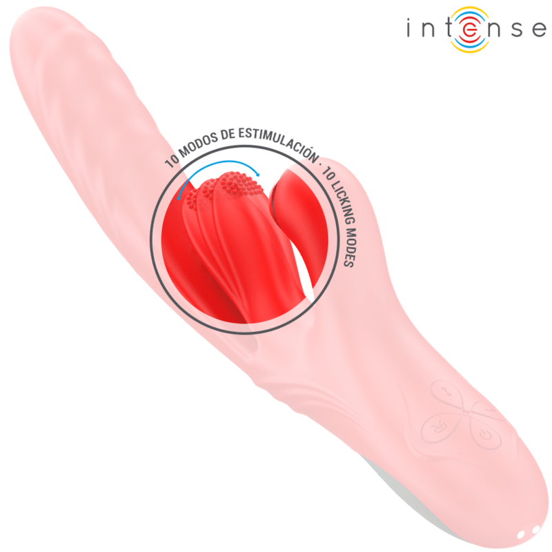 INTENSE - KAROL MULTIFUNCTION VIBRATOR THRUST & STIMULATION & STIMULATING WAVES RED - Kink&Play