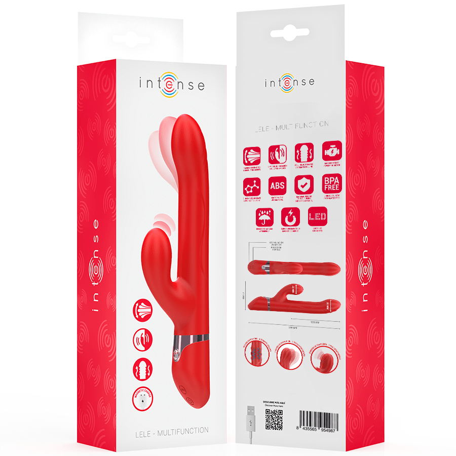 INTENSE - LELE MULTIFUNCTION VIBRATOR ROTATING & OSCILLATION & STIMULATION RED - Kink&Play