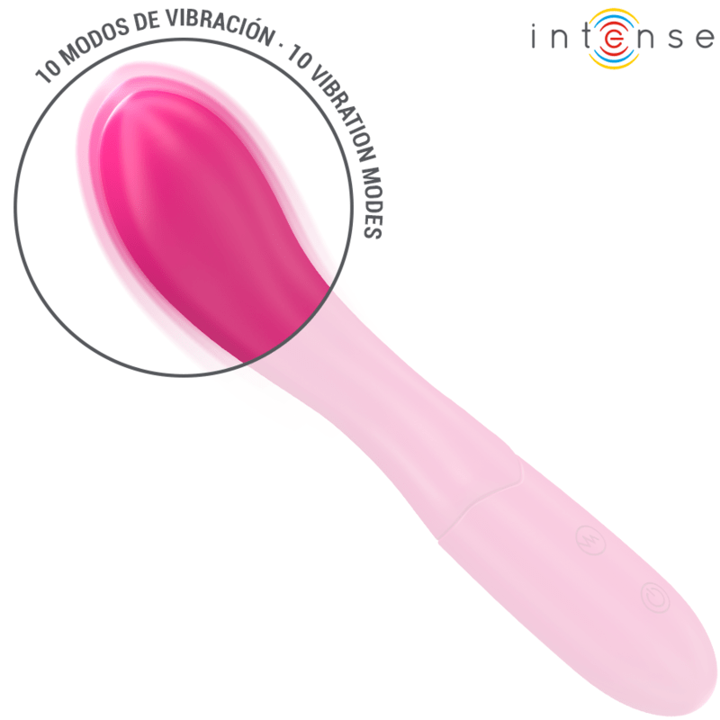 INTENSE - LISETTE VIBRATOR 19 CM FLEXIBLE 10 VIBRATIONS PINK - Kink&Play