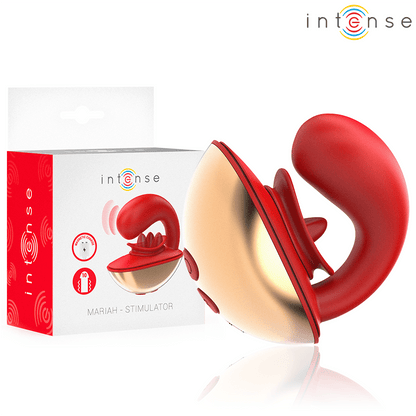 INTENSE - MARIAH VIBRATOR & STIMULATOR IN U SHAPE 10 VIBRATIONS RED - Kink&Play