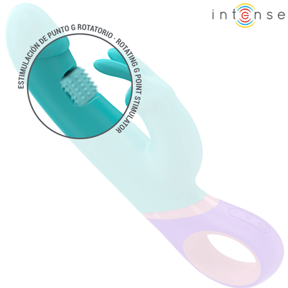 INTENSE - MONICA RABBIT VIBRATOR WITH ROTATING G - SPOT STIMULATOR BLUE - Kink&Play