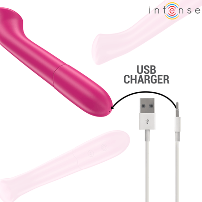 INTENSE - PATY VIBRATOR 19 CM FLEXIBLE 10 VIBRATIONS MODEL 2 PINK - Kink&Play