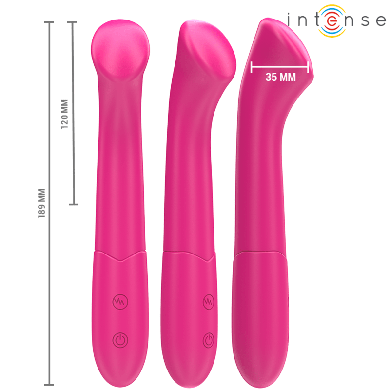 INTENSE - PATY VIBRATOR 19 CM FLEXIBLE 10 VIBRATIONS MODEL 2 PINK - Kink&Play