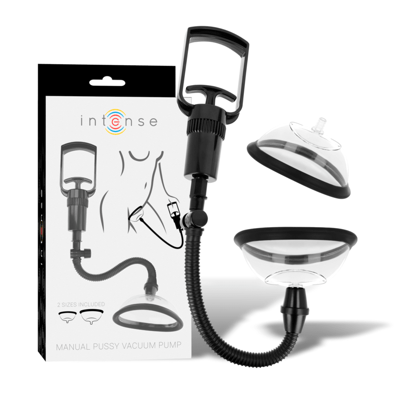 INTENSE - PUMP VAGINAL MANUAL PUMP WITH TWO INTERCHANGEABLE CUPS - Kink&Play