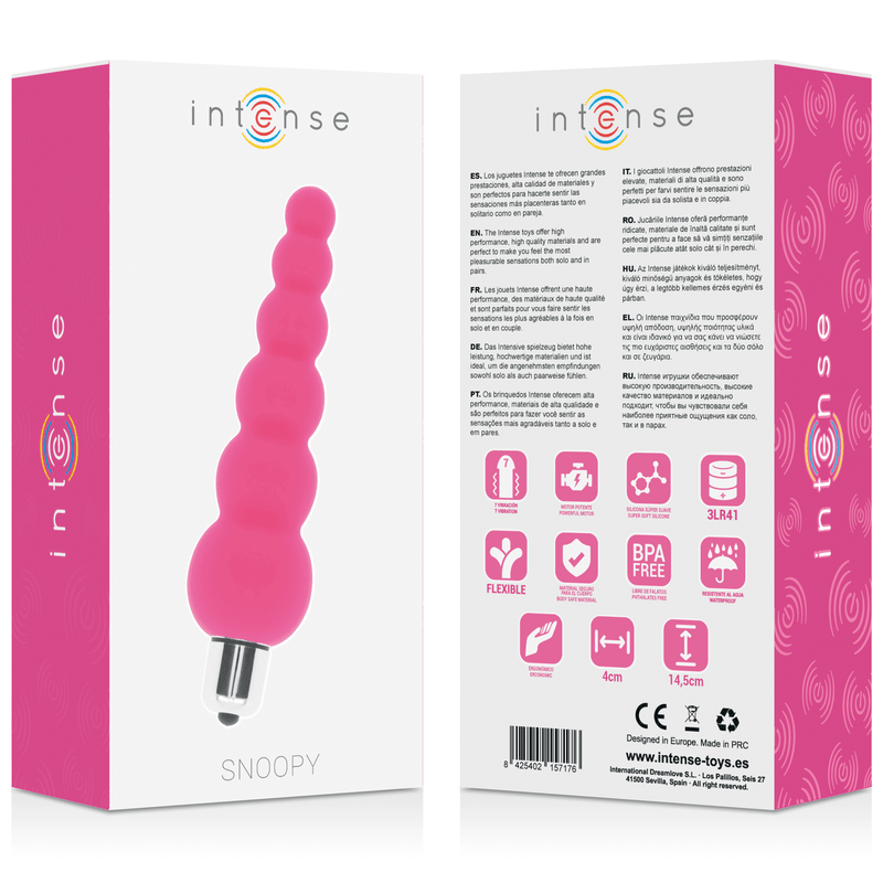 INTENSE - SNOOPY 7 SPEEDS SILICONE INTENSE - PINK - Kink&Play