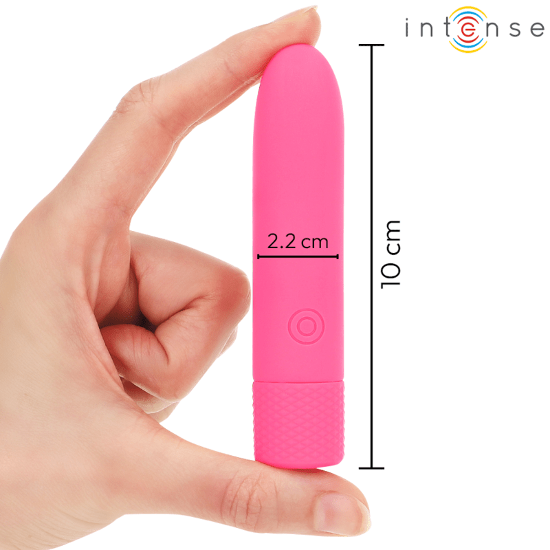 INTENSE - SYMONE USB RECHARGEABLE VIBRATING BULLET 8 VIBRATIONS PINK 10 X 2.2 CM - Kink&Play