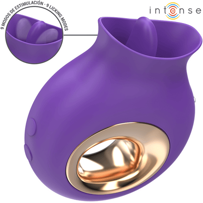 INTENSE - TULI CLITORIS STIMULATOR 9 VIBRATIONS & 9 OSCILLATIONS PURPLE - Kink&Play