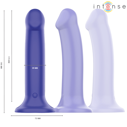 INTENSE - VICTORIA VIBRATOR WITH SUCTION CUP 10 VIBRATIONS DARK BLUE REMOTE CONTROL - Kink&Play