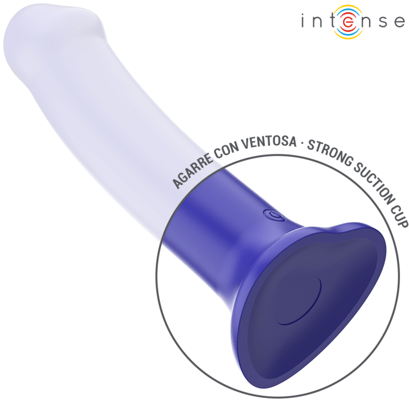 INTENSE - VICTORIA VIBRATOR WITH SUCTION CUP 10 VIBRATIONS DARK BLUE REMOTE CONTROL - Kink&Play