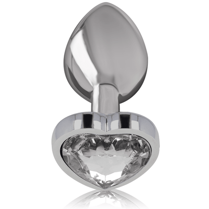 INTENSE - WHITE HEART ALUMINUM METAL ANAL PLUG SIZE S - Kink&Play