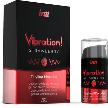 INTT - POWERFUL INTIMATE STIMULANT LIQUID VIBRATING GEL STRAWBERRY 15 ML - Kink&Play