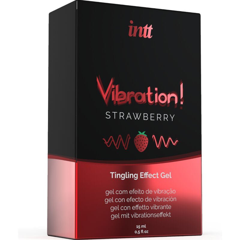 INTT - POWERFUL INTIMATE STIMULANT LIQUID VIBRATING GEL STRAWBERRY 15 ML - Kink&Play