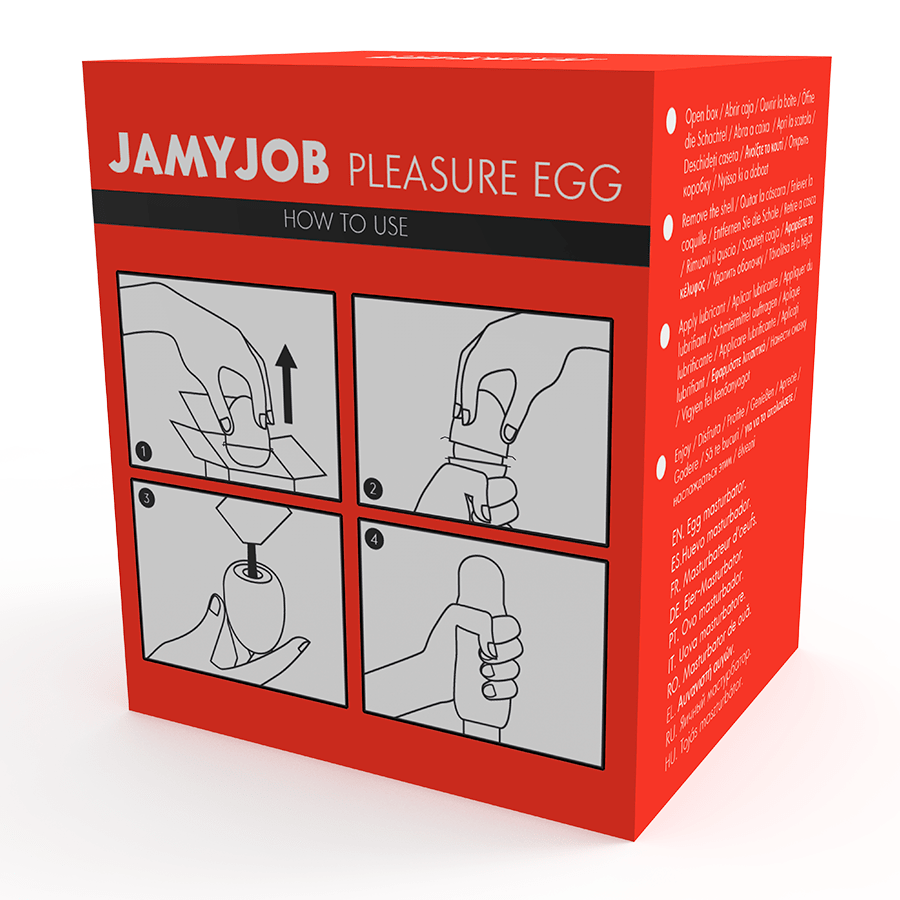 JAMYJOB - EGG MASTURBATOR RED VERSION DISCRETT - Kink&Play