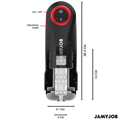 JAMYJOB - GRAVITY AUTOMATIC VAGINA MASTURBATOR 5 THRUSTING MODES AND SOUND EFFECT - Kink&Play