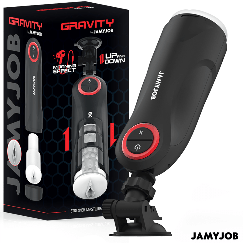 JAMYJOB - GRAVITY AUTOMATIC VAGINA MASTURBATOR 5 THRUSTING MODES AND SOUND EFFECT - Kink&Play