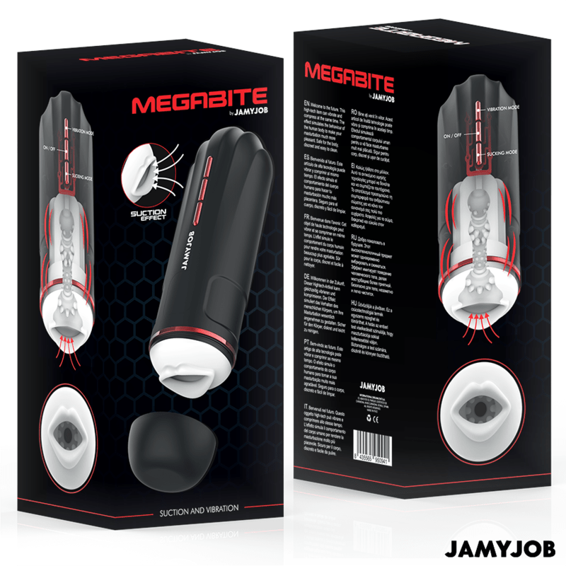 JAMYJOB - MEGABITE AUTOMATIC MOUTH MASTURBATOR 5 MODES STIMULATING WAVES AND VIBRATION - Kink&Play