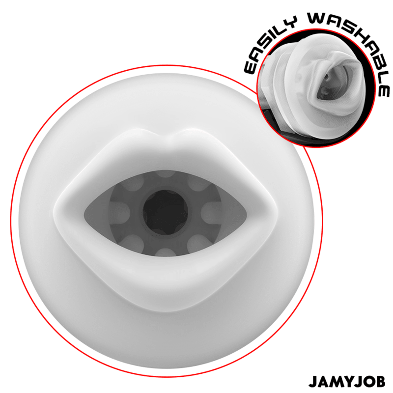 JAMYJOB - MEGABITE AUTOMATIC MOUTH MASTURBATOR 5 MODES STIMULATING WAVES AND VIBRATION - Kink&Play