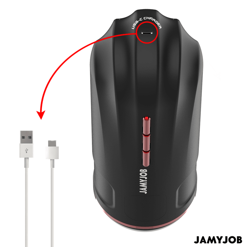 JAMYJOB - MEGABITE AUTOMATIC MOUTH MASTURBATOR 5 MODES STIMULATING WAVES AND VIBRATION - Kink&Play