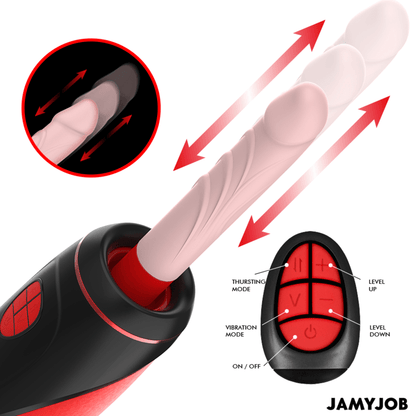 JAMYJOB - PYSTON BASE AUTOMATIC MASTURBATOR WITH REMOTE CONTROL DILDO - Kink&Play