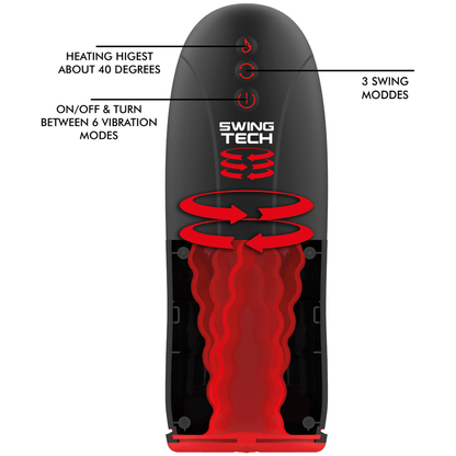 JAMYJOB - SWING - R HEATING EFFECT, SWING TECH AND VIBRATION MASTURBATOR - Kink&Play