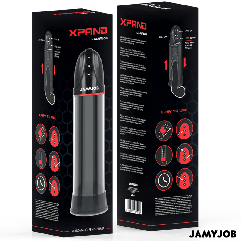 JAMYJOB - XPAND AUTOMATIC PUMP 3 LEVELS OF STIMULATING WAVES GREY - Kink&Play
