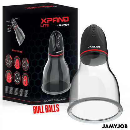 JAMYJOB - XPAND LITE AUTOMATIC TESTICLE PUMP 3 LEVELS OF STIMULATING WAVES GREY - Kink&Play