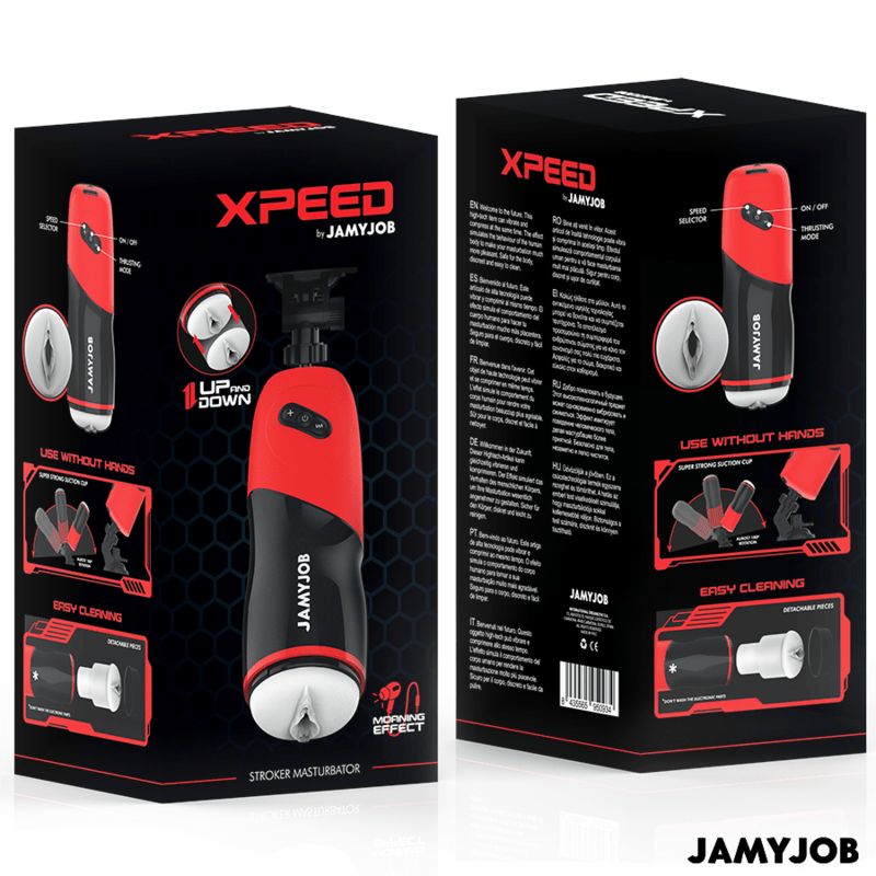JAMYJOB - XPEED AUTOMATIC VAGINA MASTURBATOR 5 THRUSTING MODES AND SOUND EFFECT - Kink&Play