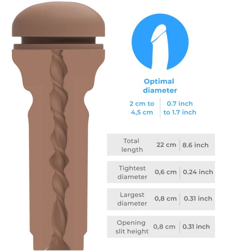 KIIROO - FEEL STROKER EXTRA TIGHT BUTT MID BROWN - Kink&Play