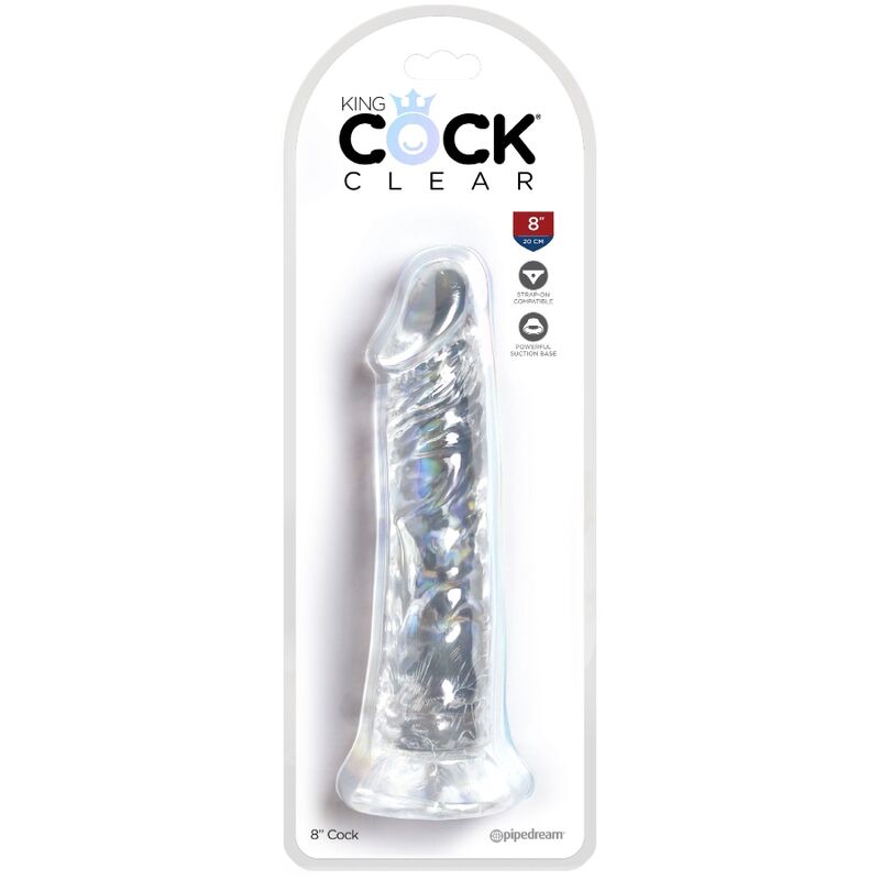 KING COCK - CLEAR REALISTIC PENIS 19.7 CM TRANSPARENT - Kink&Play