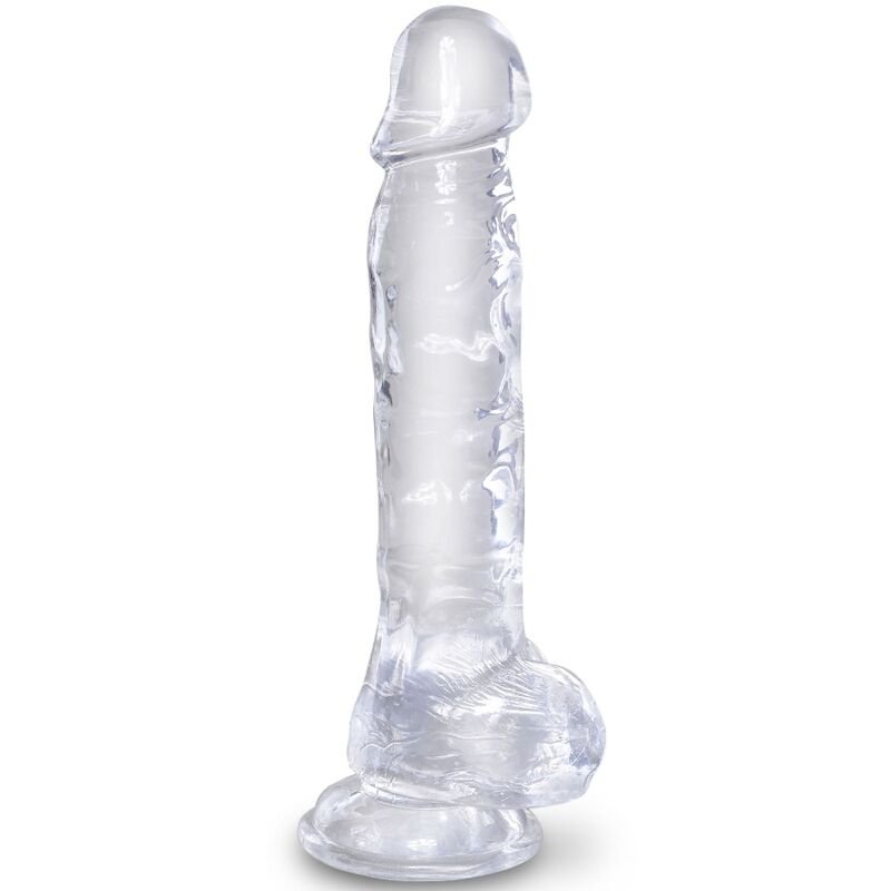 KING COCK - CLEAR REALISTIC PENIS WITH BALLS 16.5 CM TRANSPARENT - Kink&Play