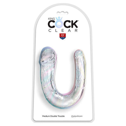 KING COCK - DOUBLE TROUBLE DOUBLE DILDO 33 CM CLEAR - Kink&Play