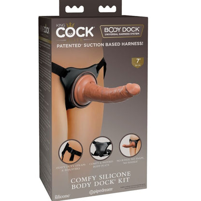 KING COCK - ELITE COMFY ADJUSTABLE HARNESS WITH DILDO 17.8 CM - Kink&Play