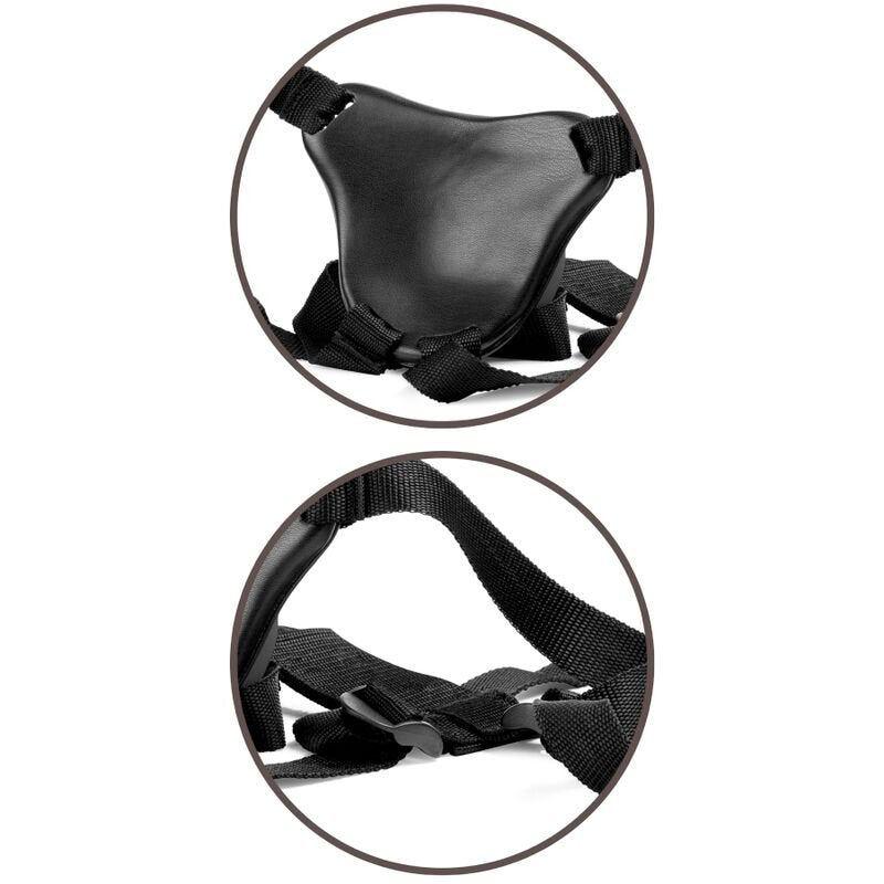 KING COCK - ELITE DELUXE ADJUSTABLE HARNESS KIT RING WITH TESTICLES & DILDO 20.3 CM - Kink&Play
