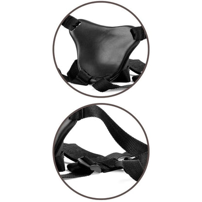 KING COCK - ELITE DELUXE ADJUSTABLE HARNESS KIT RING WITH TESTICLES & DILDO 20.3 CM - Kink&Play