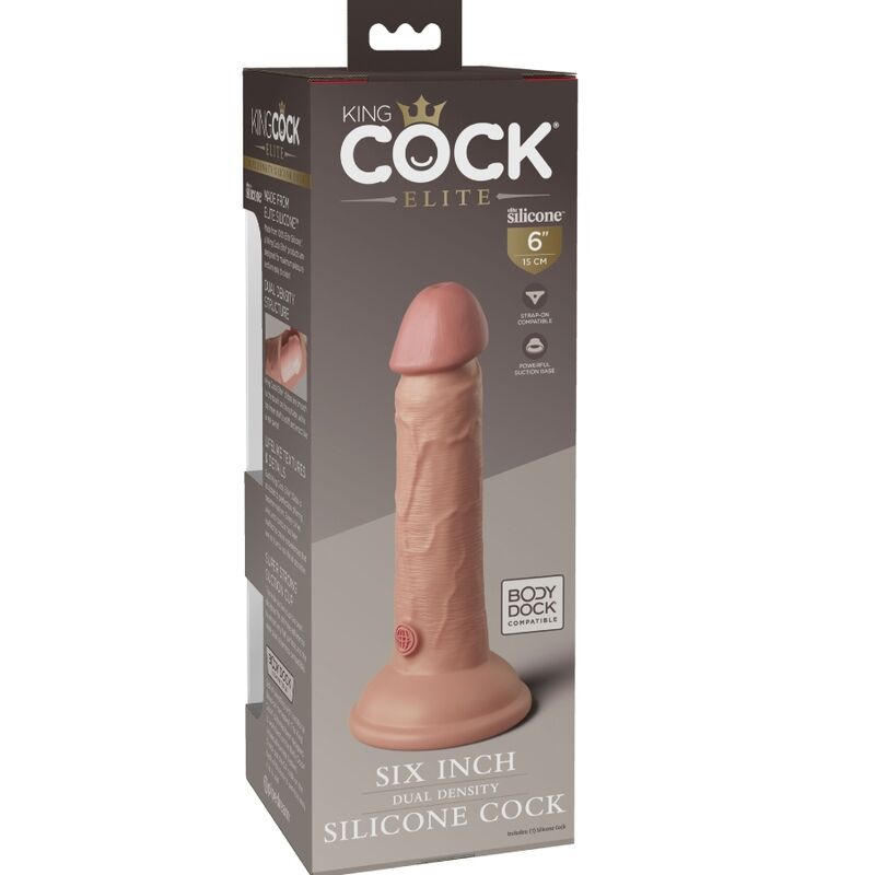 KING COCK - ELITE REALISTIC SILICONE DILDO 15.2 CM - Kink&Play