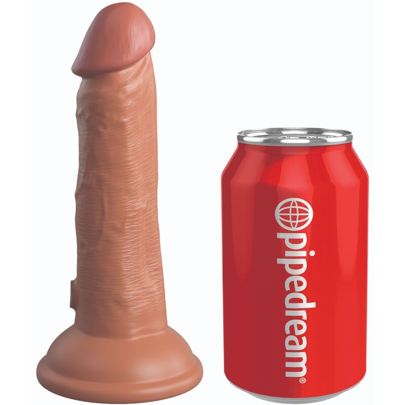 KING COCK - ELITE REALISTIC SILICONE DILDO 15.2 CM CARAMEL - Kink&Play