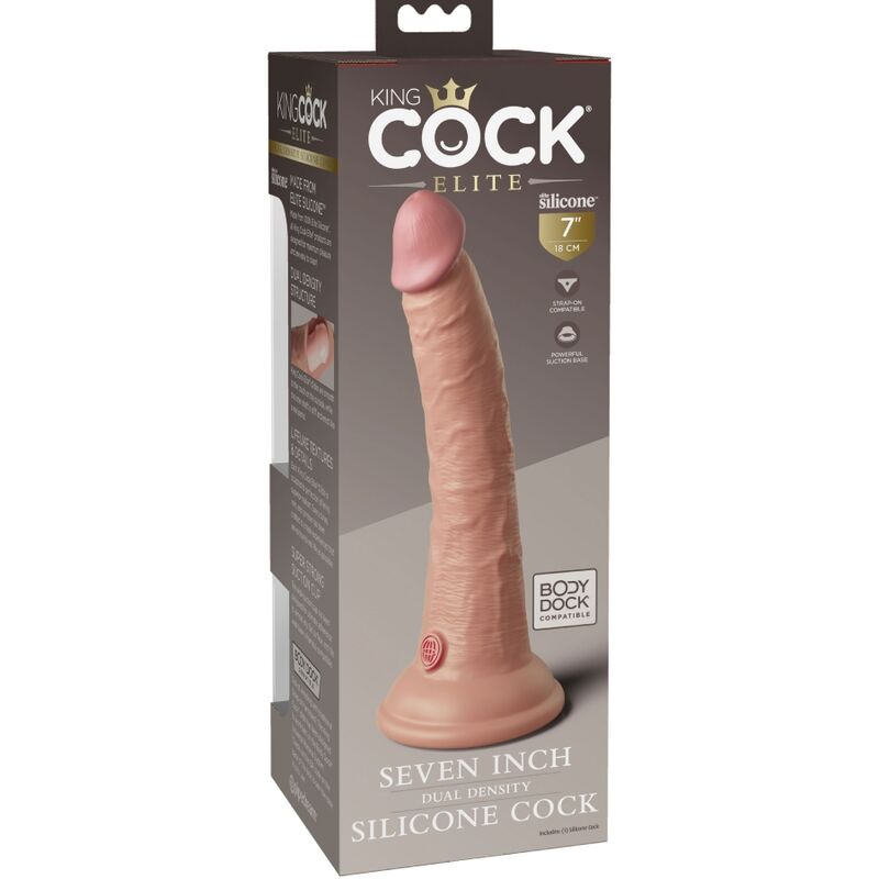 KING COCK - ELITE REALISTIC SILICONE DILDO 17.8 CM - Kink&Play