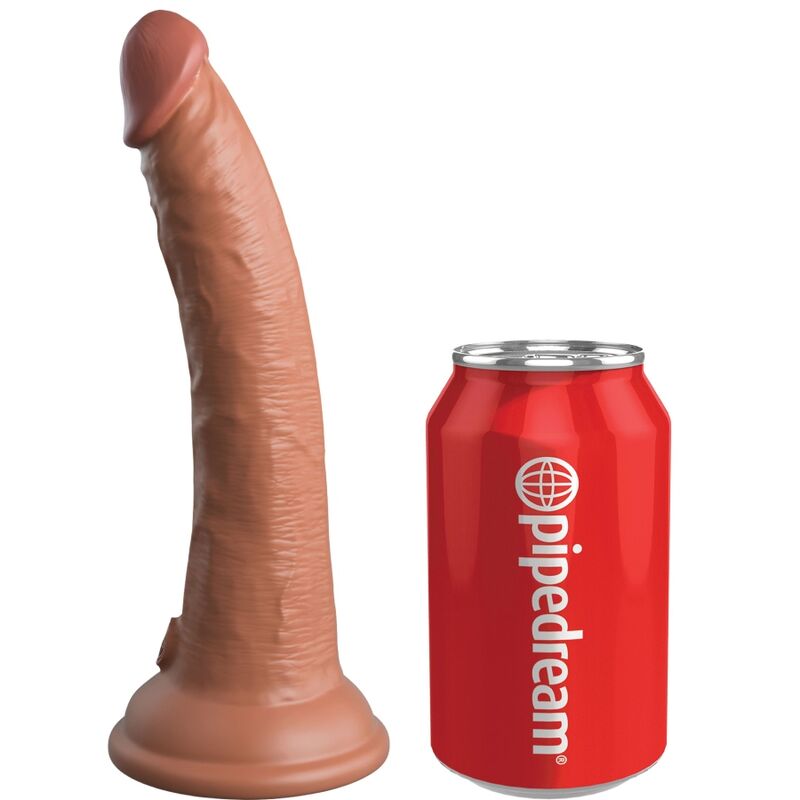 KING COCK - ELITE REALISTIC SILICONE DILDO 17.8 CM CARAMEL - Kink&Play