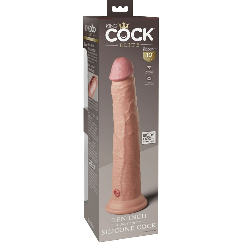 KING COCK - ELITE REALISTIC SILICONE DILDO 25.4 CM - Kink&Play