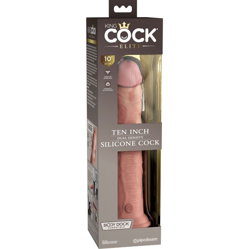 KING COCK - ELITE REALISTIC SILICONE DILDO 25.4 CM - Kink&Play