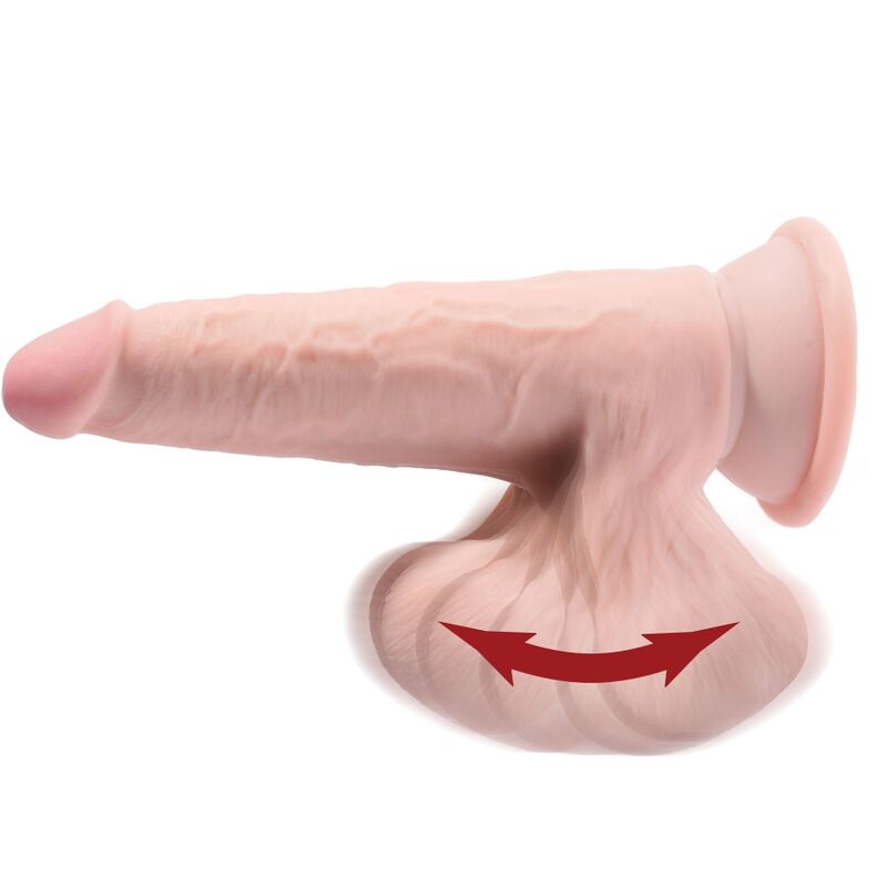 KING COCK - PLUS 3D DILDO SWINGING BALLS 15.2 CM LIGHT SKIN - Kink&Play