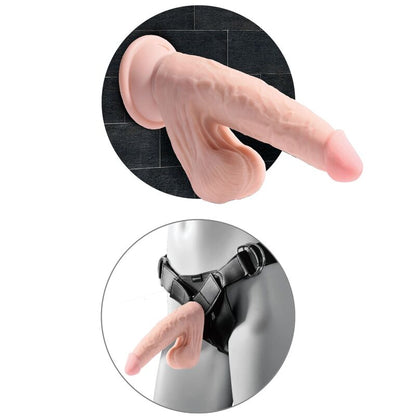 KING COCK - PLUS 3D DILDO SWINGING BALLS 24.5 CM LIGHT SKIN - Kink&Play