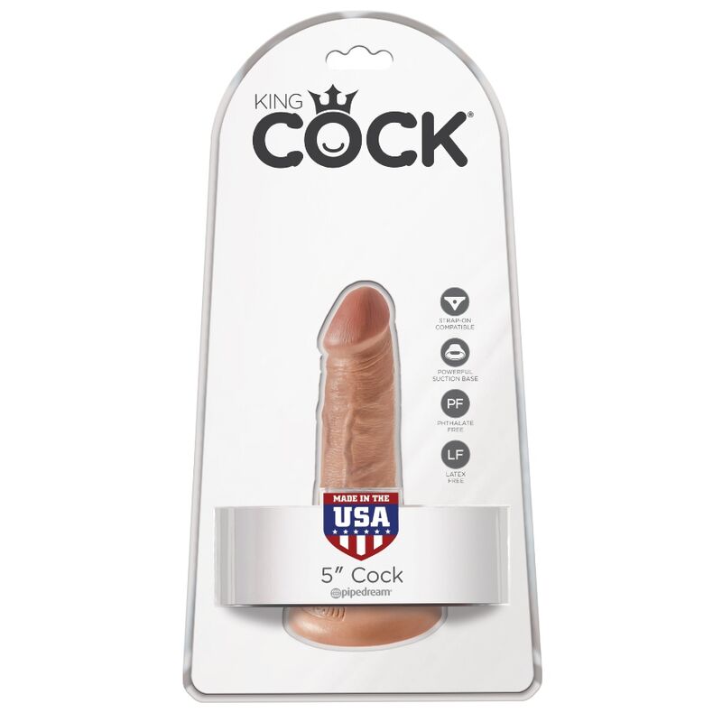KING COCK - REALISTIC PENIS 12 CM CARAMEL - Kink&Play
